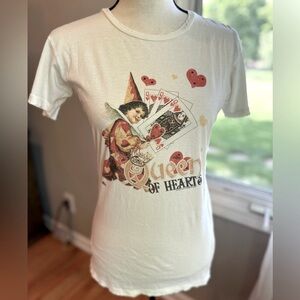 Queen of Hearts Graphic Tee - White
